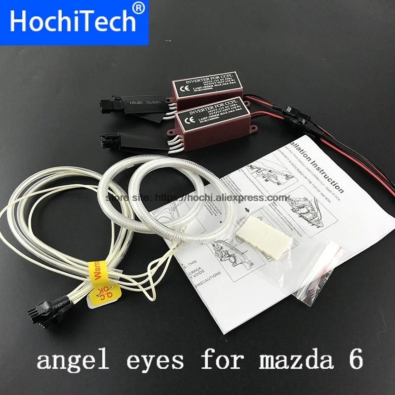 

Для Mazda 6 2007 2008 2009 2010 2011 2012 HochiTech БЕЛЫЙ 6000K CCFL Фара Angel Demon Eyes Kit Angel Eyes Light