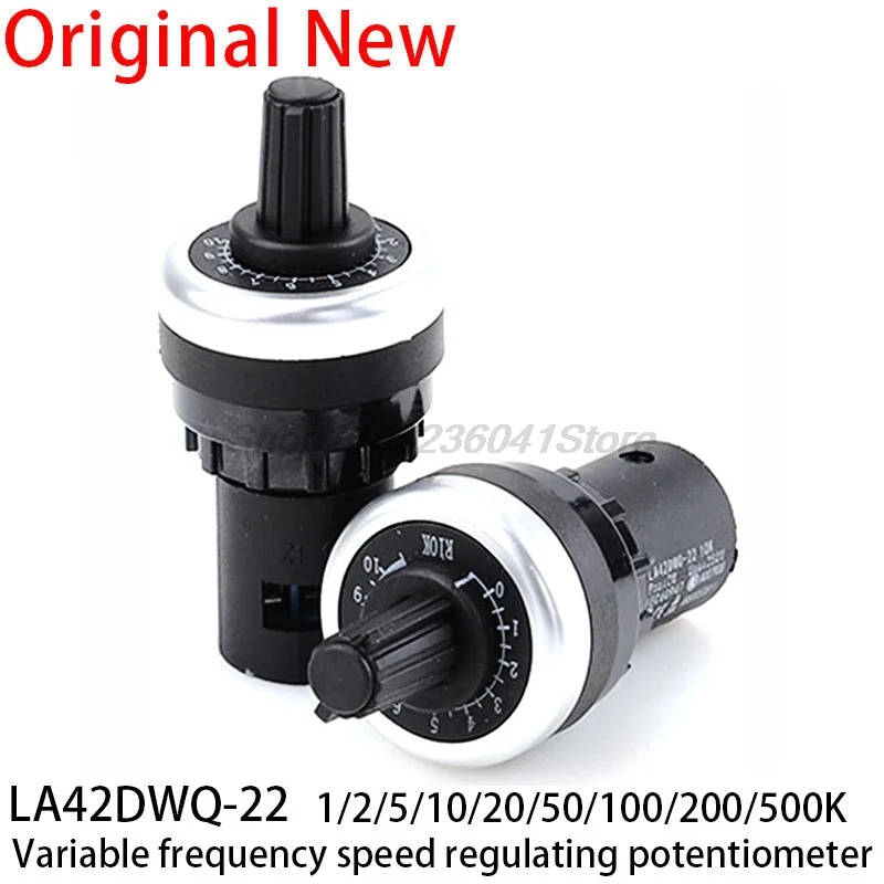 LA42DWQ-22 1K 2K 5K 10K 20K 50K 100k 200k 500K 22mm Diameter Pots Rotary Potentiometer Resistance Switch for arduino