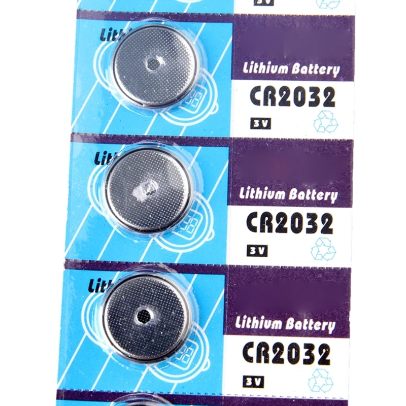 Pack of 5/10 CR2032 Battery Long Lasting High Capacity CR2032 3V Coin Button Cell Lithium Batteries for LED Light Toy