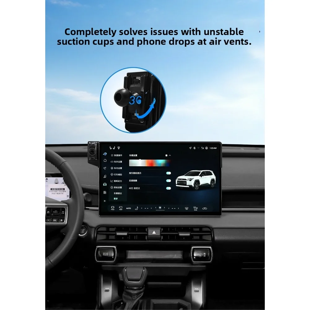 For Car Interior Organization Car Phone Mount Dashboard Clip Sturdy Clip-on Mechanism Wear And Tear Resistance