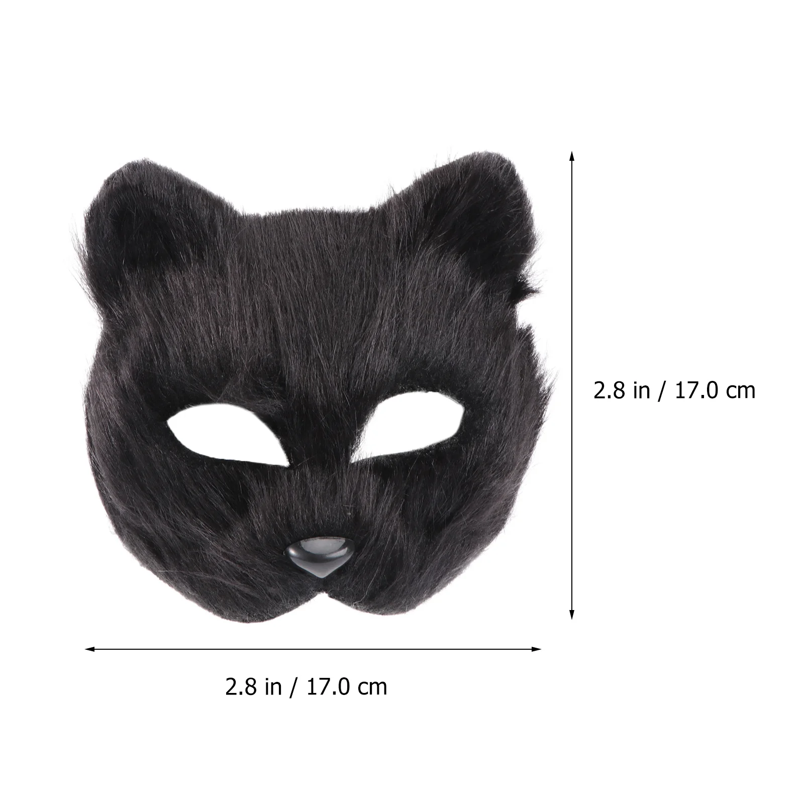 Masques Halloween masque matériau léger trous de nez respiration confortable renfort peluche élégant mystérieux