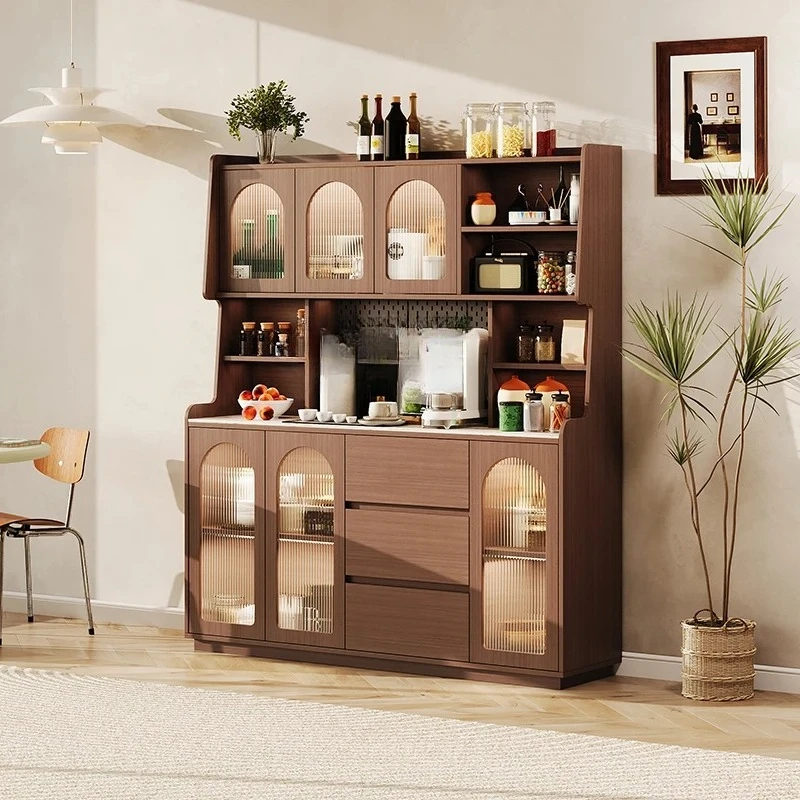 

Solid Wood New Chinese Style Sideboard Cabinet Integrated Wall Living Room Storage Cabinet Light Luxury Storage Cabinet Locker