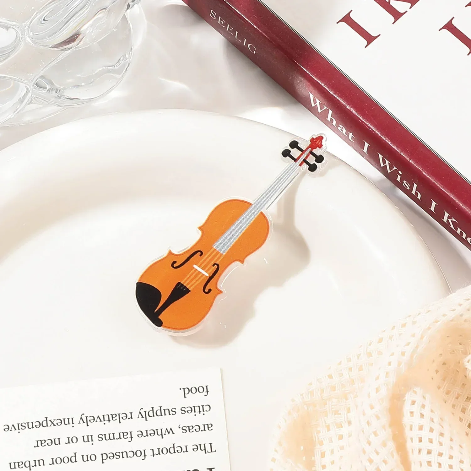 New Creative Personalized Guitar Hair Clip for Women Side Bangs Small Duckbill Clip Side Clip Holiday Gift Hair Accessory