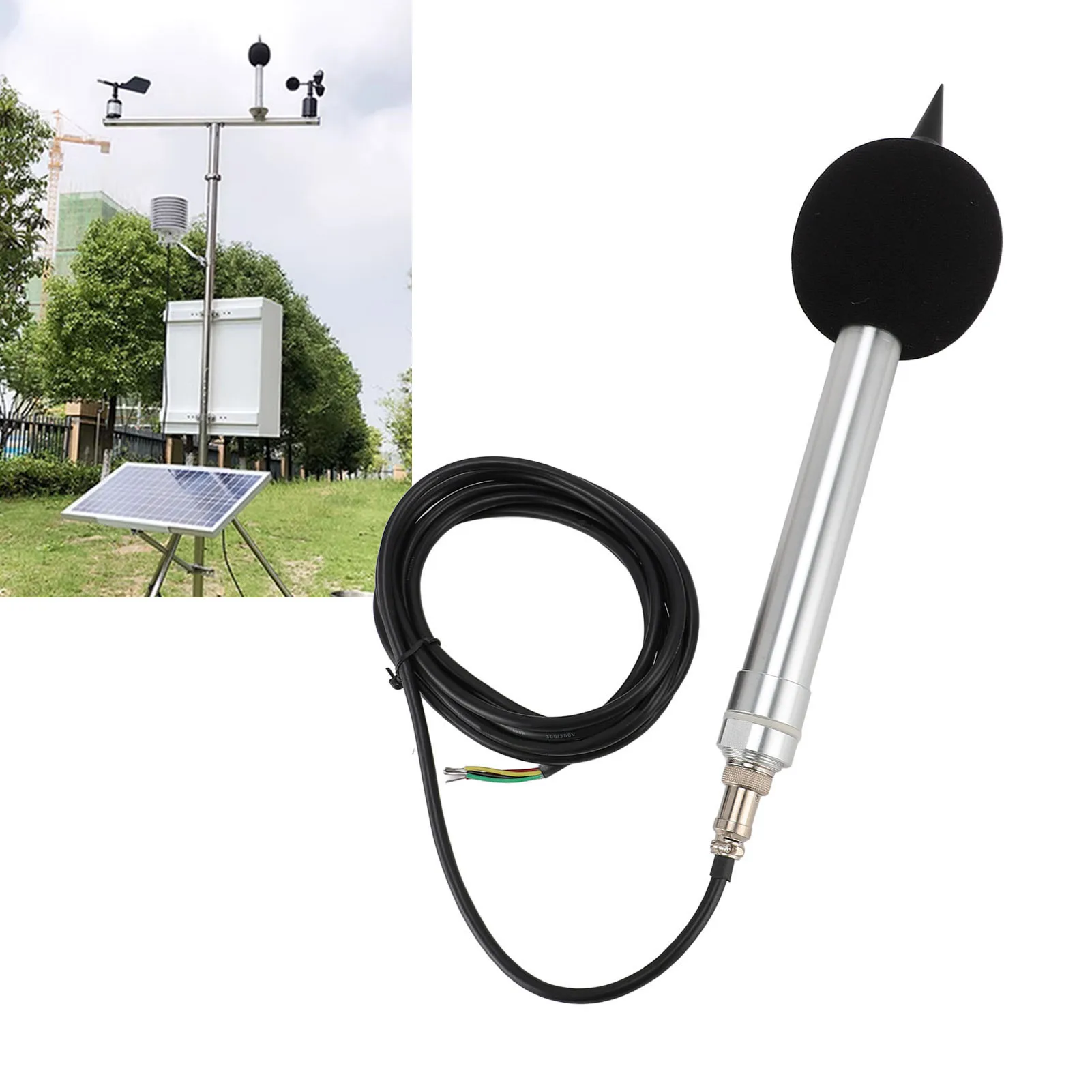 Noise Level Sensor Sound Level Meter Probe 20Hz To 12.5kHz DC5V Aluminum Alloy Accurate Monitoring with Microphone for Machines