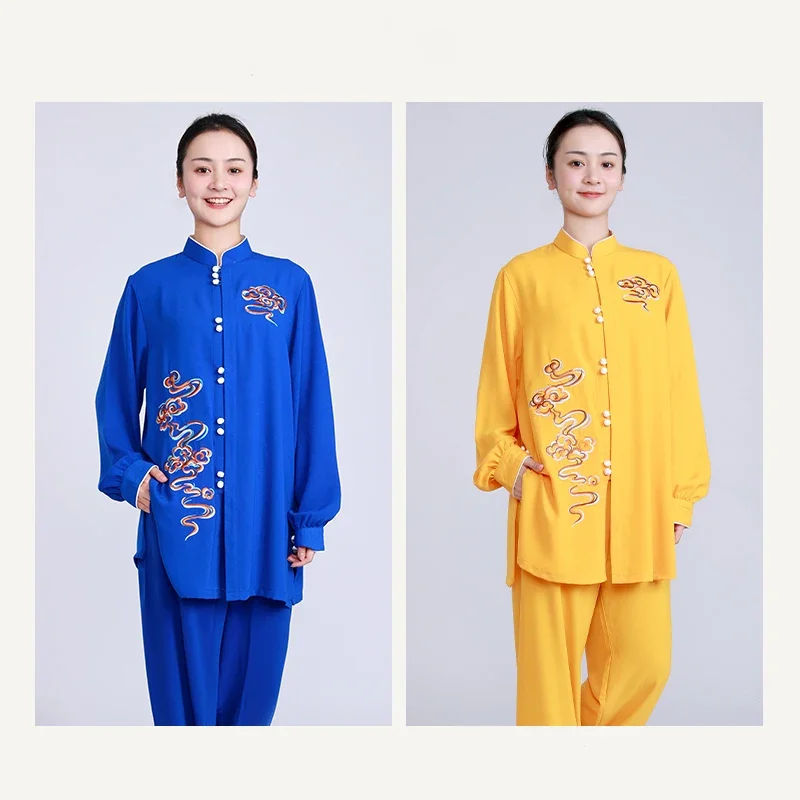 Uniforme de Kung Fu, Ropa de Tai Chi, Taijiquan, Wushu, Wing Chun, bordado Multicolor, nuevo estilo, 2022