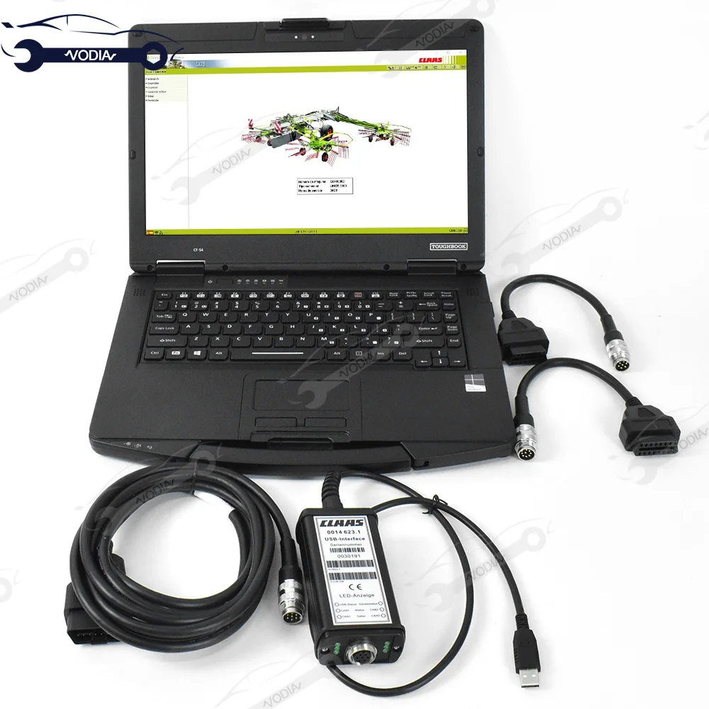 for CLASS agriculture construction truck FOR CLAAS DIAGNOSTIC KIT (CANUSB) MetaDiag excavator diagnostic scanner and cf53laptop