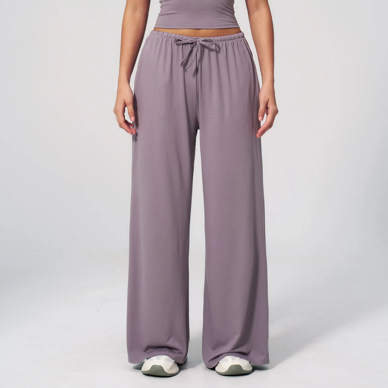 Yoga Pants Brushed Sports Pants Women's Hanging Wide Leg Loose Casual Pants Sports Running Fitness Elastic Drawstring Pants