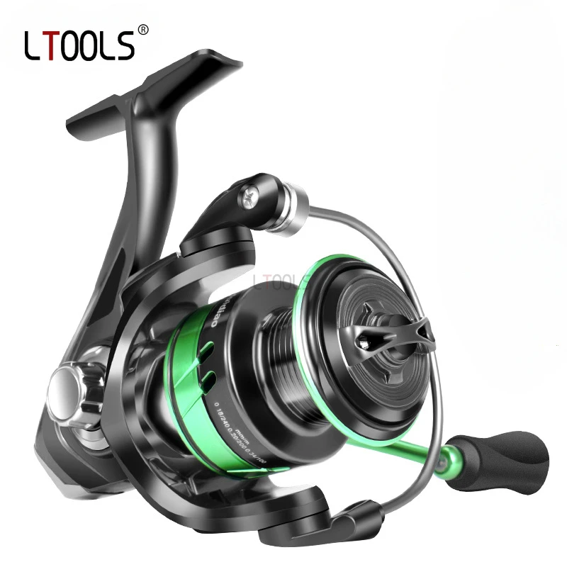 

Spinning Fishing Reel 5.2:1 Gear Ratio 9+1 Ball Bearings 8kg Max Drag Fresh or Saltwater Fishing Coil Ultra-Light Fishing Reels