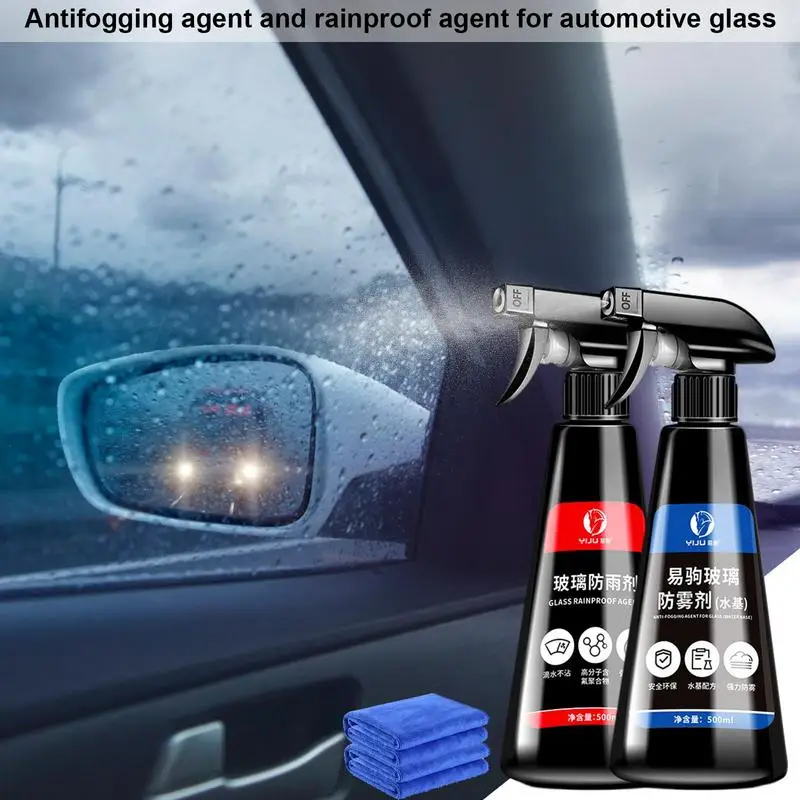 500ml Car Coating Agent Rainproof Windows Car Anti Fog Spray Windshield Waterproof Car Spray For Windshields Mirrors Shower Door