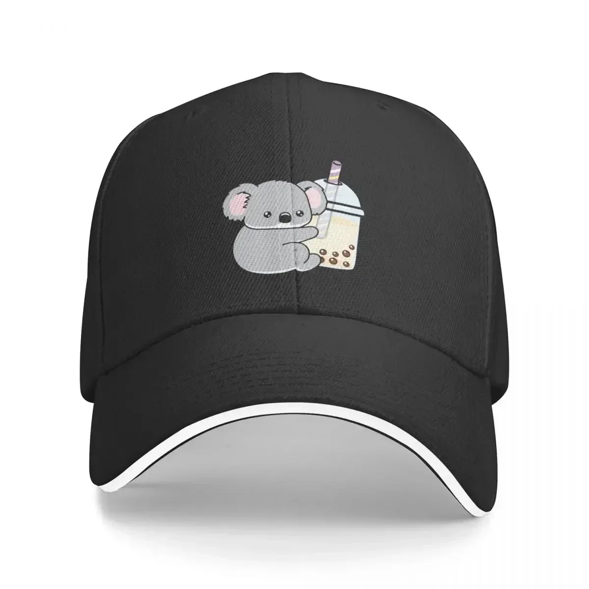 Little Koala Loves Boba! Baseball Cap Beach Hat Christmas Hats Men's Luxury Women's Streetwear for Sun Protection