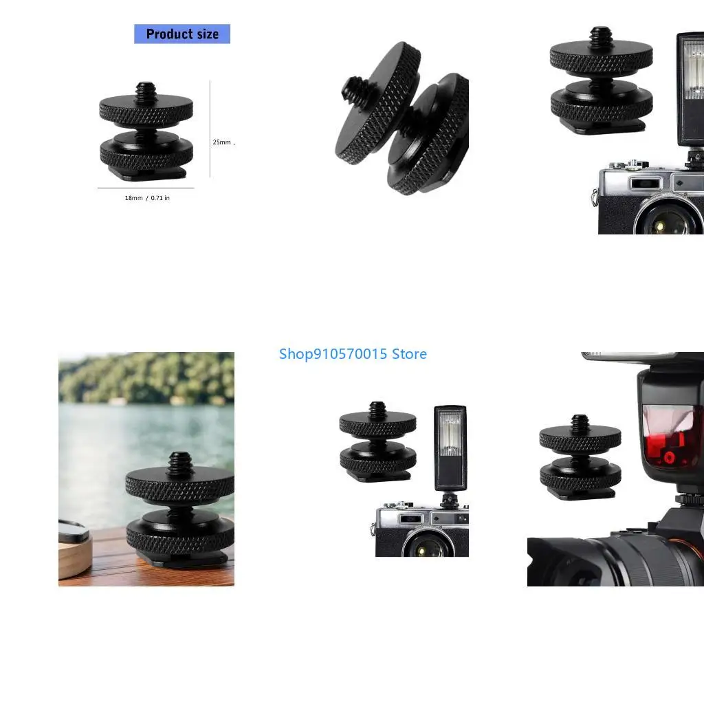 B95C Camera Hot Shoe Mount Adapter 1/4 Screw Hot Shoe Adapter Flash Shoe Mount