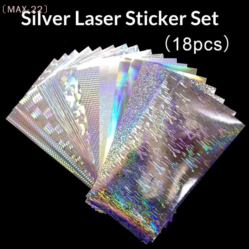 〔MAX-22〕18Pcs Fish Scale Lure Tape 20x10CM Reflective Holographic Flasher Dodger Bait For Fly Fishing Lure Making Sticker