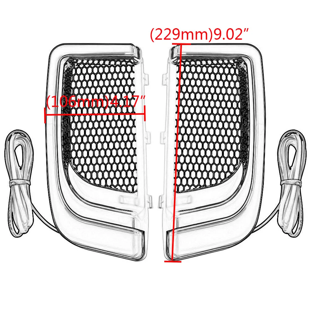 LED Turn Signal Light Fairing Lower Grill Cover Motorcycle Accessories  For Harley Street/Road/Tri /Glide Ultra FLHTK 2014-2023