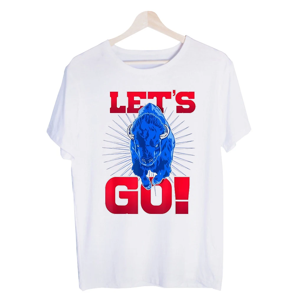 Men's Buffalo Graphic Tee, Short Sleeve Crew Neck T-Shirt for Casual Streetwear and Daily Outfits