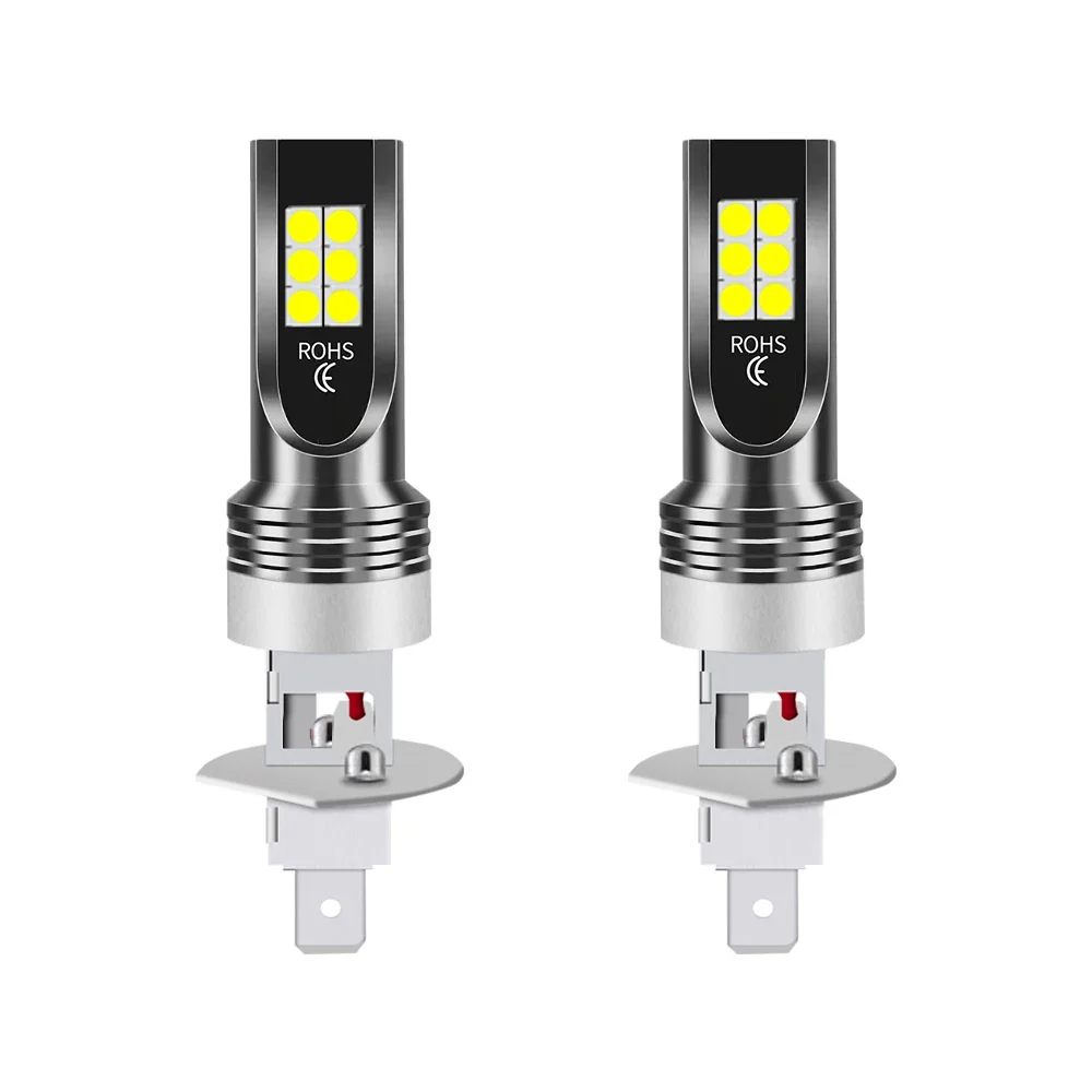 2pcs H1 Fog Lamp Bulbs DEL H4 H3 H7 H8 H9 H11 9005 9006 LED Car Headlight 4800LM Auto Front Driving Running Light 12V 24V 80W