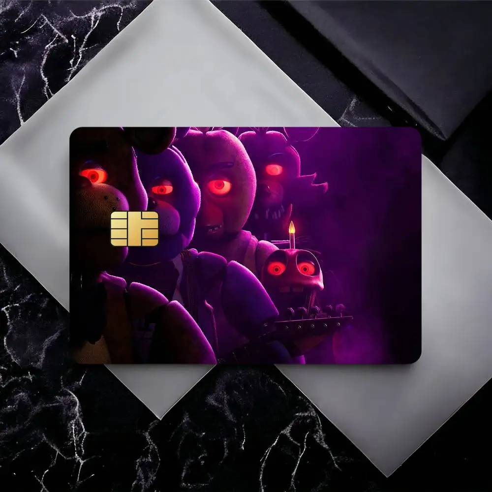 F-Five Nights at Freddy's 2 Credit Card Skin Stickers for Bank Card Bus Metro Card Sticker Waterproof Gift