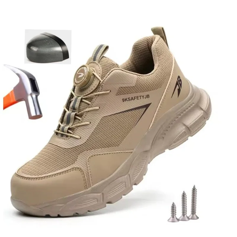 Size 47 48 Work Safety Shoes Men Women Anti-smash Anti puncture Work Sneakers Steel Toe Shoes Protective Safety Boots