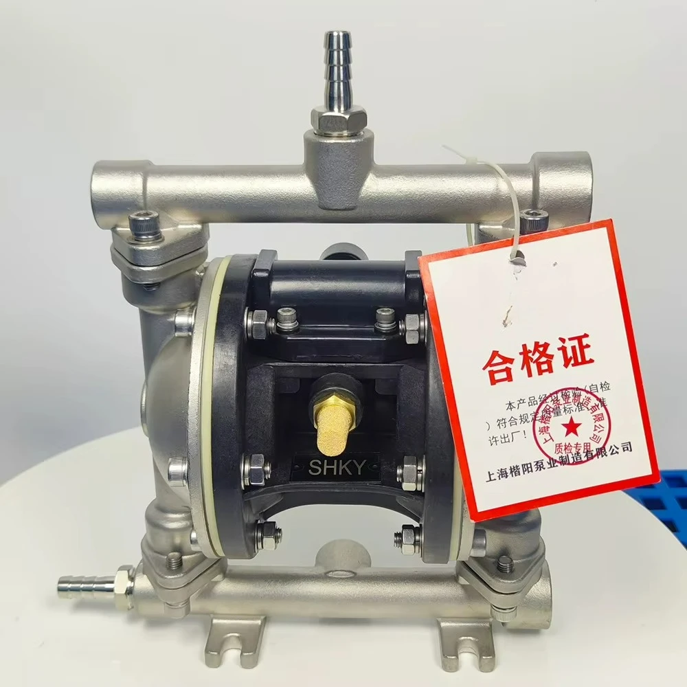 KY-10S4 Stainless Steel 3/8 Inch Pneumatic Diaphragm Pump Acid Transfer Air Portable Anti Solvent Resistance Sanitary