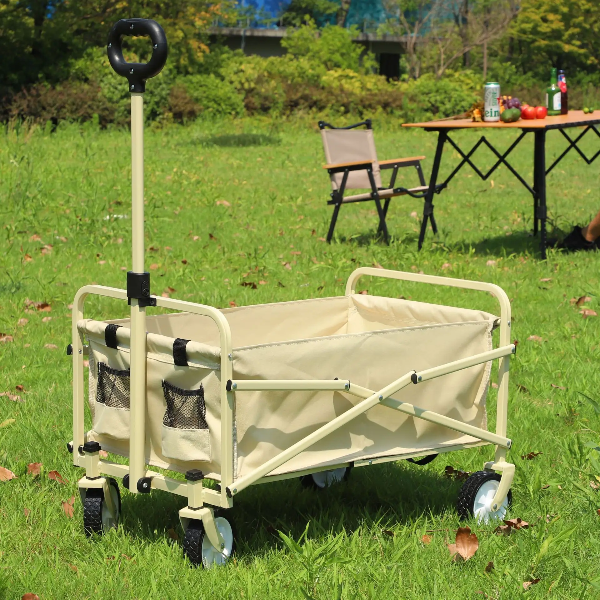 New Outdoor Camping Trolley Outdoor Camping Fishing Storage Small Trailer Tourism  Picnic  Car