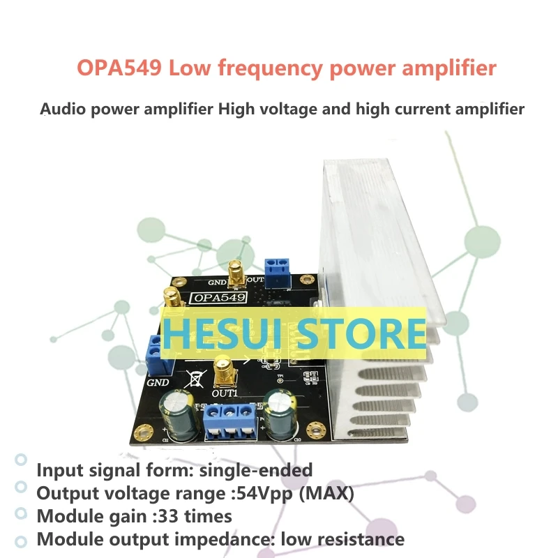 OPA549 Module Audio Power Amplifier 8A Current driver Drives high voltage and high current amplifiers