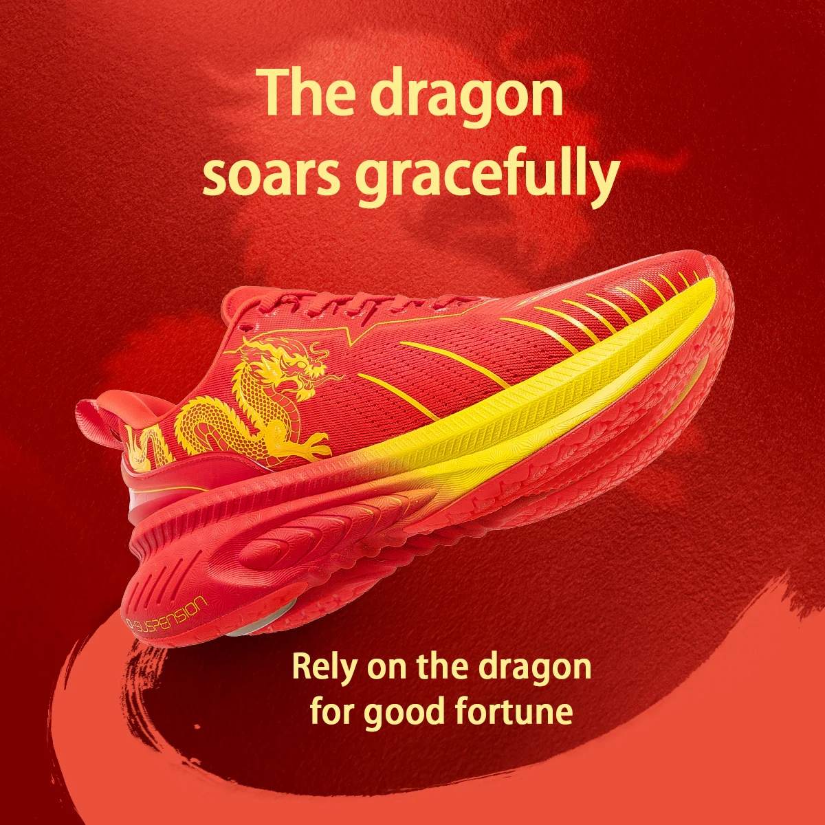 ONEMIX Chinese loong running shoes Cushioning Running Shoes Suitable Lace Up Sport Non-slip Outdoor Athletic Sneakers for Men