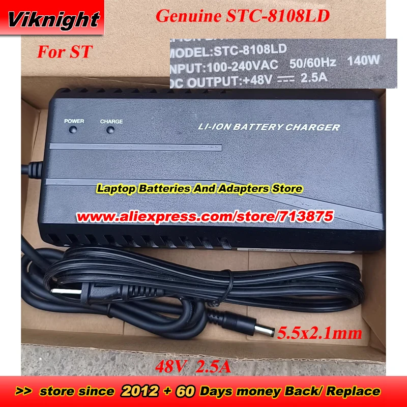 

Genuine 48V 2.5A STC-8108LD AC Adapter for ST INPUT 100-240VAC 140W Charger with 5.5x2.1mm