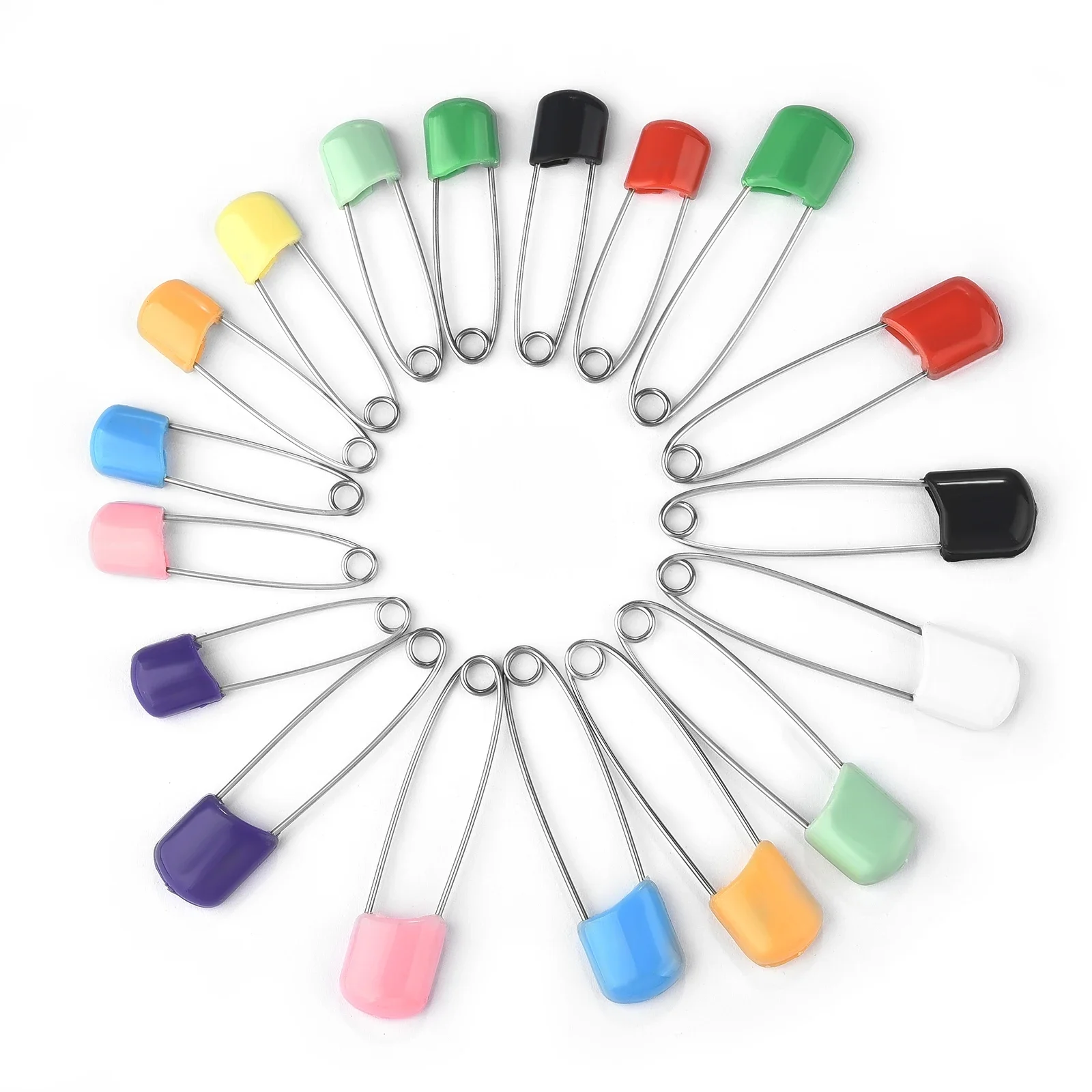 

50Pcs 4/5.5cm Pins Plastic Head Cloth Diaper Pins Buckles Sewing Baby Safety Locking Pins For Quilting Knitting Stitch Markers