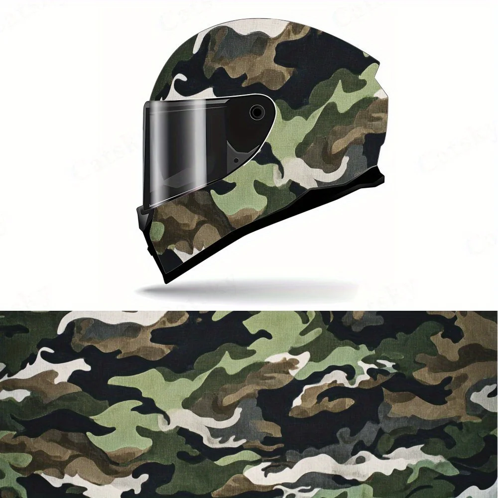 

Classic Camouflage Full Helmet Wrap Sticker Motorcycle Helmet Racing Graphic Decal PVC Self Waterproof stick , Striking Auto Ex