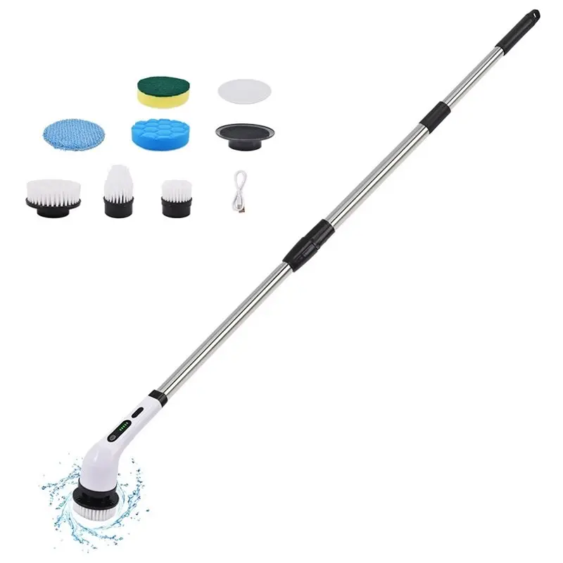 

EYFL-Household Multipurpose Cleaning Brush Kitchen Gadgets Hair Brushes Bathroom Broom Toilet Mops Electric Cordless Scrubber