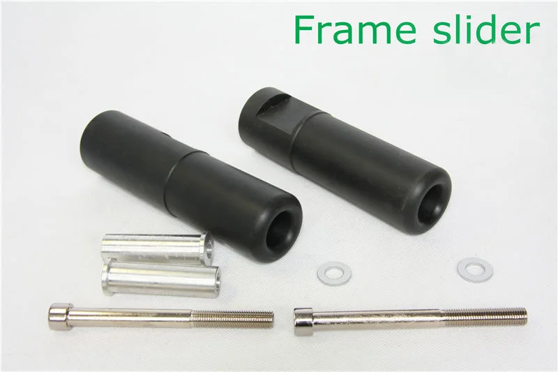 For 2006-2008 2007 Kawasaki Ninja ZX14 ZX14R ZX-14R 06 07 08 Motorcycle bike No Cut Frame Slider Crash Protector Black / Carbon
