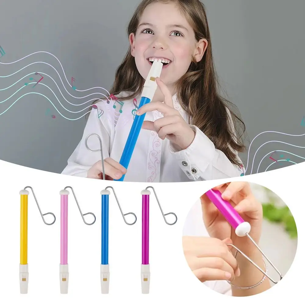 Silbato deslizante clásico de juguete con varilla deslizante de acero ABS + flauta deslizante de acero inoxidable divertido instrumento Musical de juego