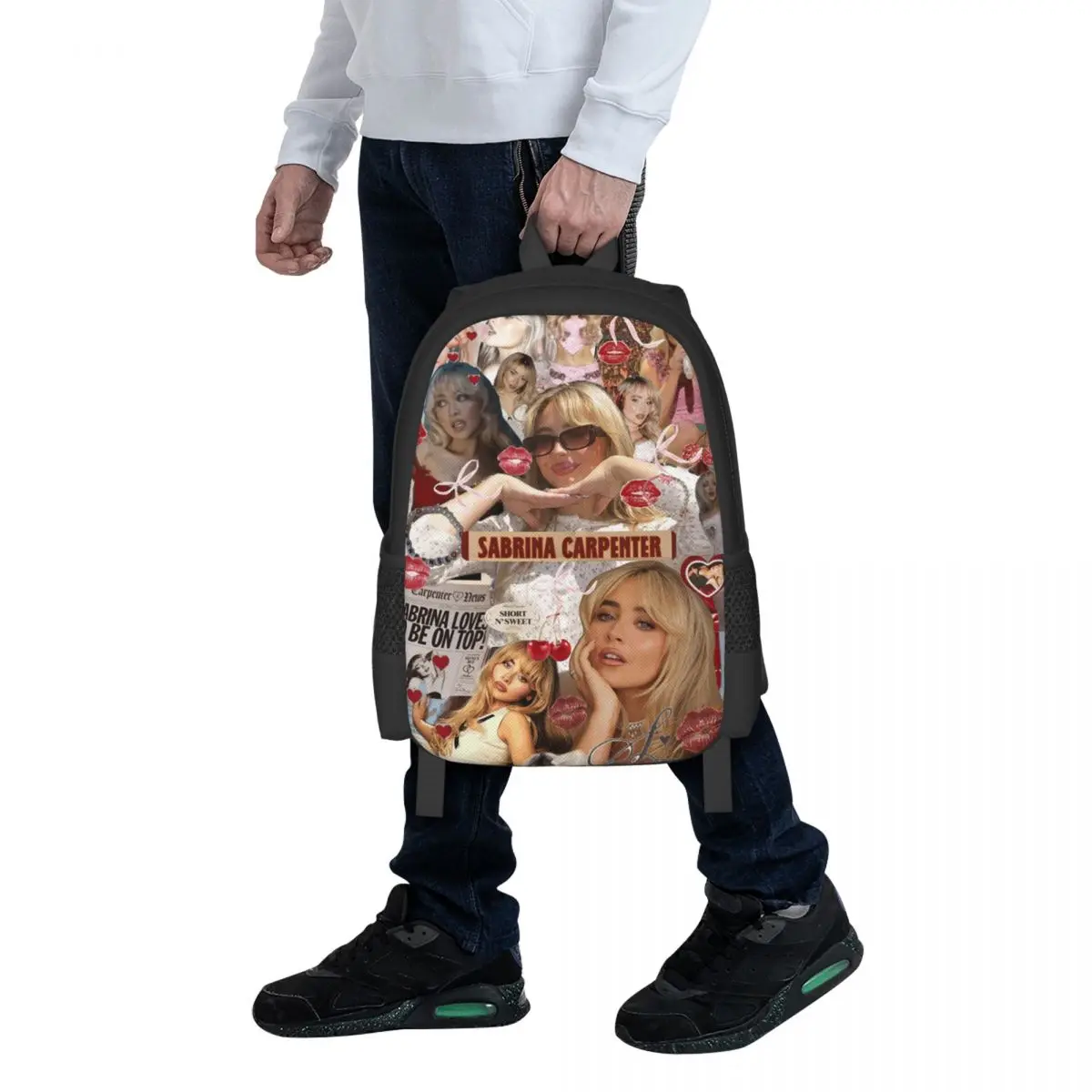 S-Sabrina Carpenter Album Singer Student Backpack School Bag Hiking Travel Daypack for Men Women Fashion Bookbag Shoulder Bags