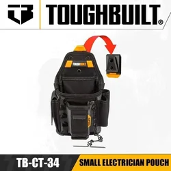 TOUGHBUILT TB-CT-34 Pequena bolsa para eletricista multifuncional portátil resistente e durável kit de ferramentas de armazenamento