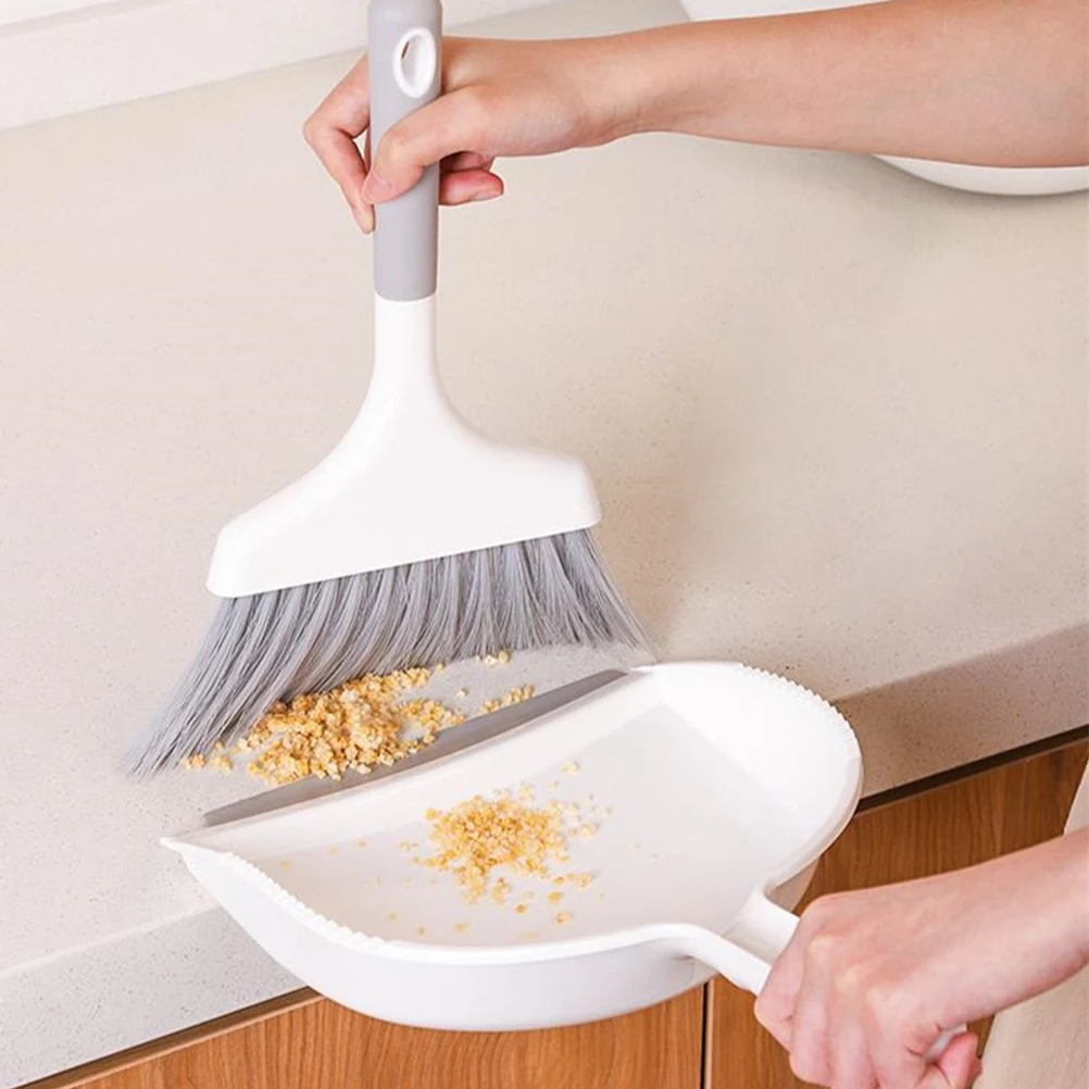 

Mini Broom Dustpan Set Portable Car Desktop Cleaning Tools Blue Long Lasting Durable Small Areas Cleaner Keyboard