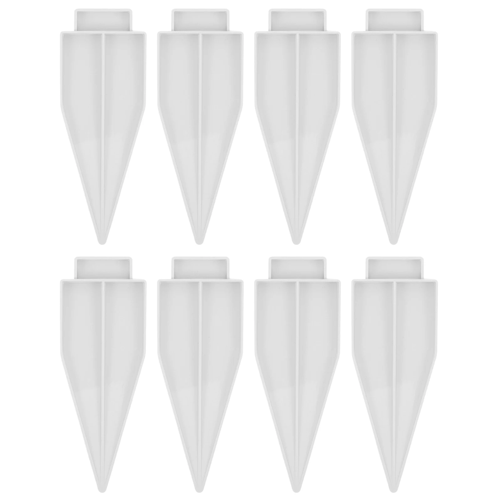 

8pcs Ground Tip Plug White Decorative Garden Flower Bed Fence Accessories Durable Plastic Support Fixing Holes Matching Colors