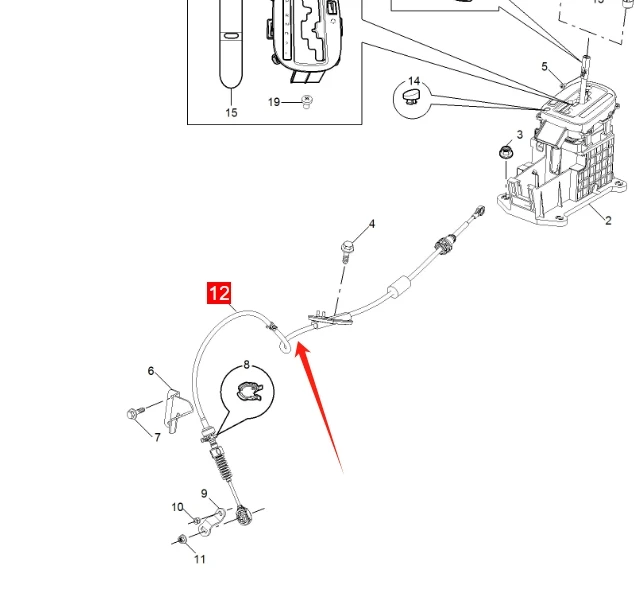 For SAIC MG 350 Roewe 350 Automatic Transmission Shifting Cable Gear Pulling Cable 50015611 10071293