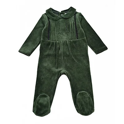 Familien-Partnerlook: Neues Shabbos-Velours-Set für Kinder – Mädchenkleid, Jungen-Oberteil, Baby-Overall mit Blumenstickerei und Schleife – Detail 34