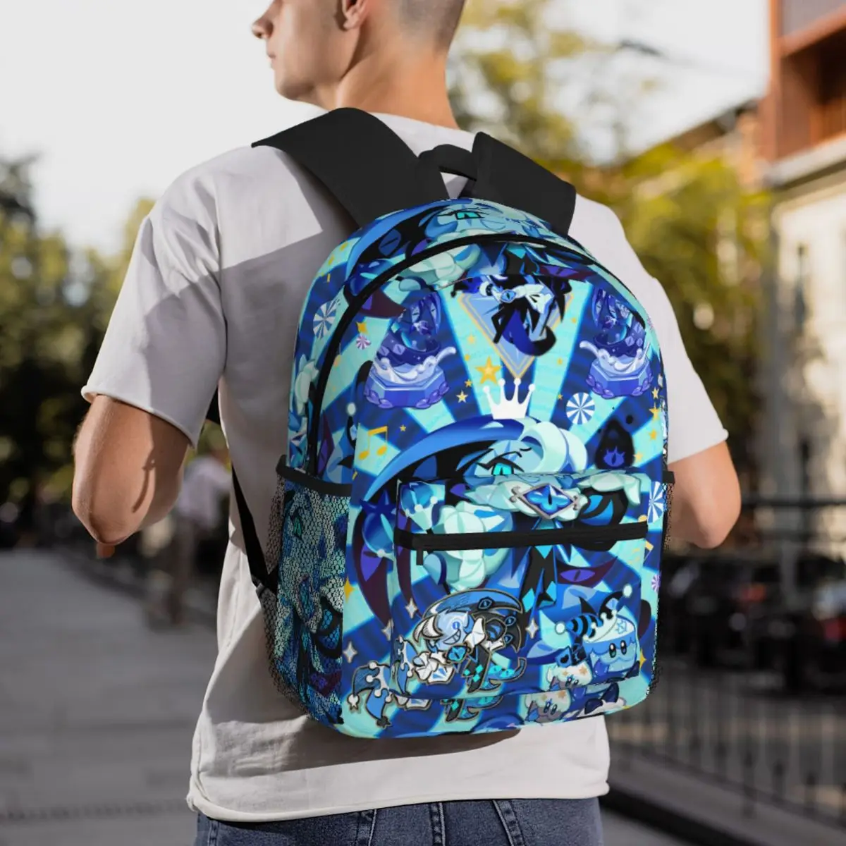 Shadow Milk Cookie Run Kingdom Backpack Daypack Large Capacity Children BookBag School Bag Shoulder Bags for Men Women