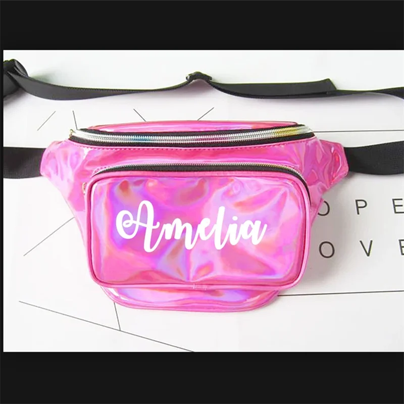 Riñoneras personalizadas con temática rosa, bolsa de cinturón de Festival, regalo de dama de honor, bolsa de cinturón de regalo de cumpleaños, bolsa de cintura, billetera