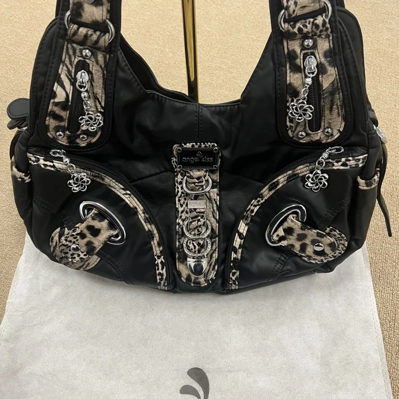 

Женские сумки: леопардовая сумка через плечо, сумка с верхней ручкой, модная сумка-сэтчел, сумка-пельмень, сумка-тоут, большая сумка-кошелек