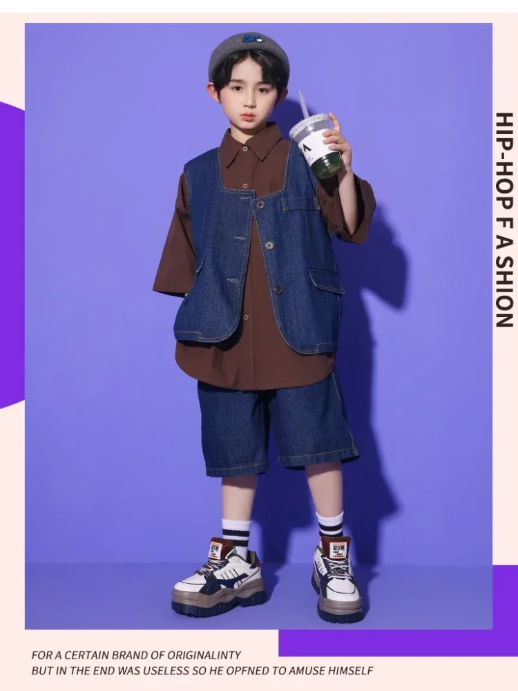 Vêtements de danse Hiphop Rave pour salle de bal, Costumes de défilé sur scène pour filles, Costumes de danse Hip Hop pour enfants, vêtements de danse de rue Jazz moderne