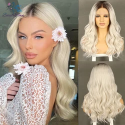 613 Blonde 13x3 Synthetic Lace Front Wigs For Women Silver Blonde Loose Deep Wigs Short Bob Lace Front Wigs hd Lace Wigs 180%