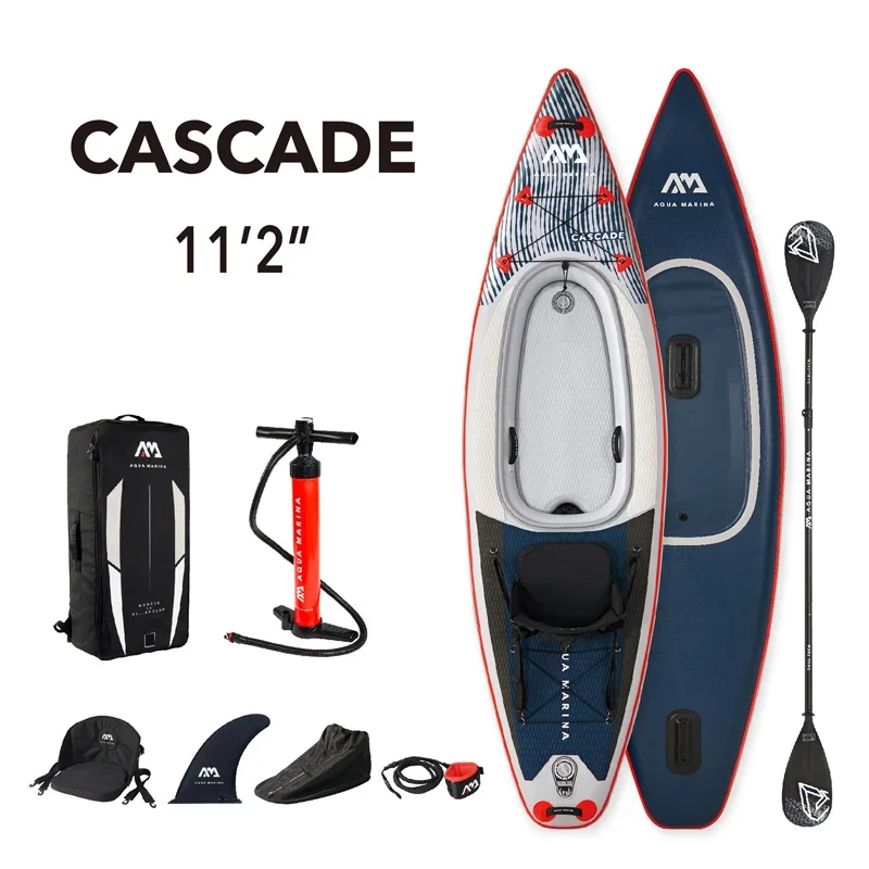 

AQUA MARINA CASCADE board kayak double function combination inflatable boat drop stitch 340*89*20cm stand up paddle surf river