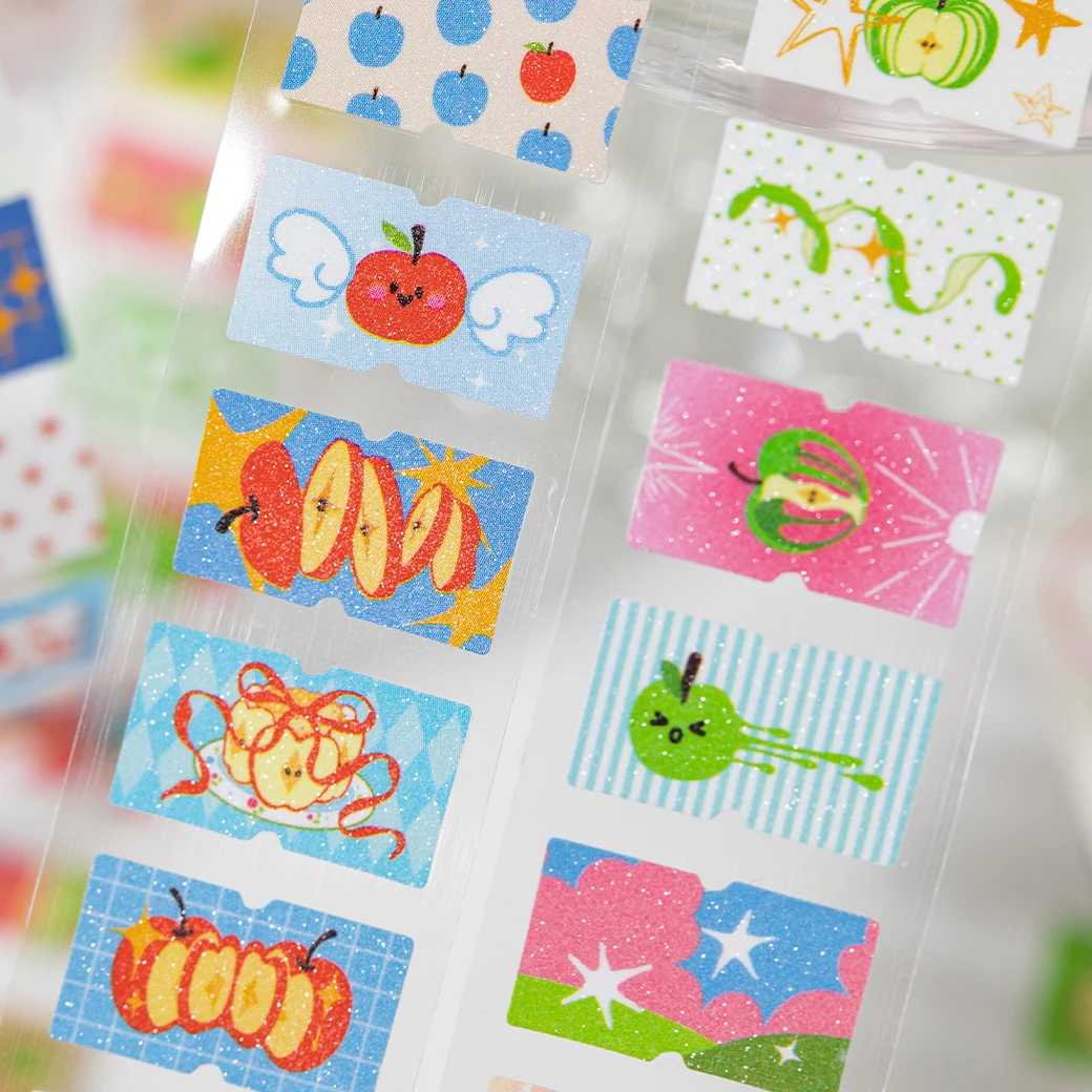 25 مللي متر * 2 متر/لفة أبل الخيال سلسلة Kawaii يموت قطع ملصقات للتسمية DIY بها بنفسك سجل القصاصات الديكور مذكرات غير المرغوب فيه مجلة ملصقات الجمالية #2