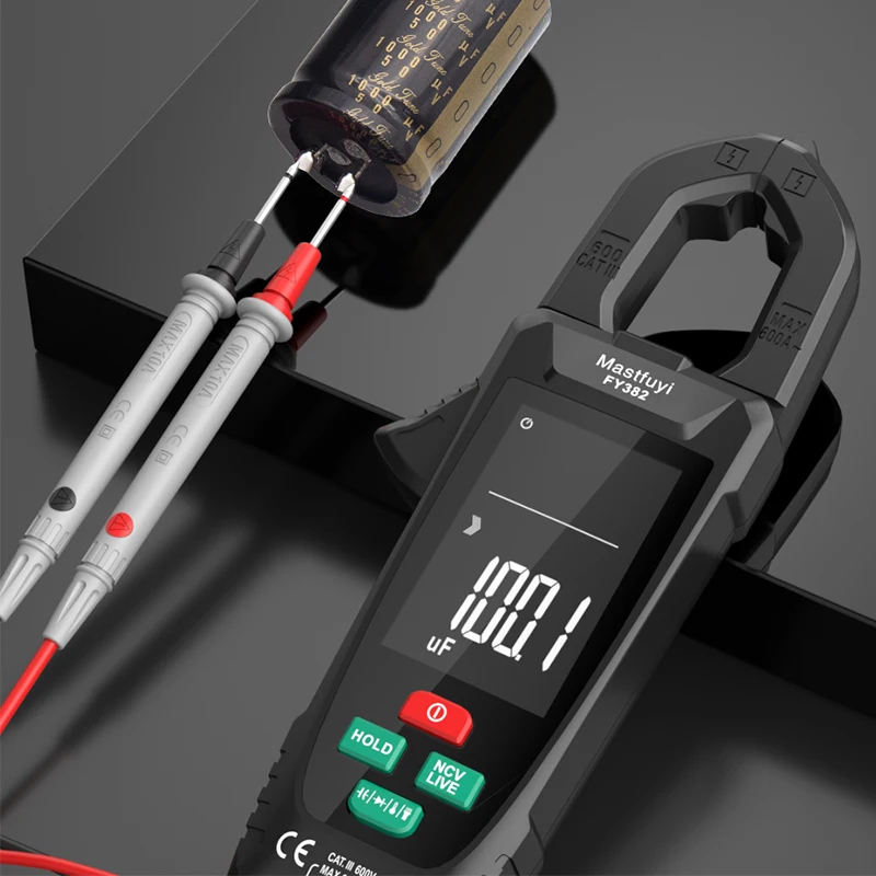 Big Screen Digital Clamp Meter AC Voltage Current 9999 Counts Multimeter Amperometric Clamp Car Hz Capacitance NCV Ohm Tester