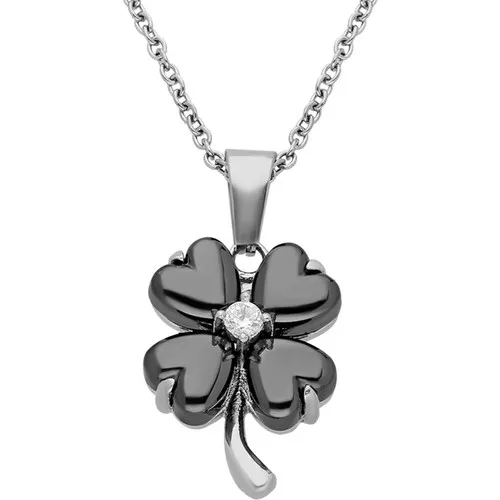 Getss Nc106 Flower Model Women 'S Steel Ceramic Stone Necklace