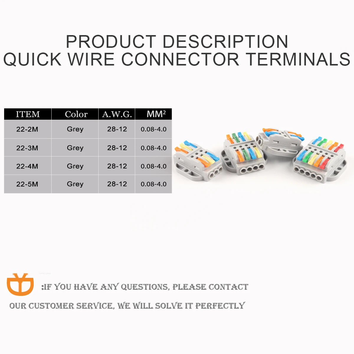 Quick Electrical wire Connector Butt Cable Connectors Boxed 2/3/4/5 pin Universal compact M3 screw fixing push-inTerminal Block