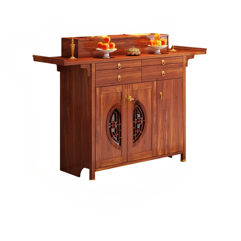Premium Altar Solid Wood Buddha Niche Clothes Closet Modern  Avalokitesvara Cabinet Home