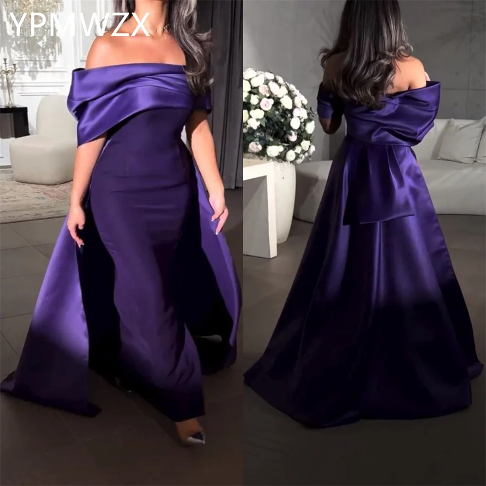 

Customized Evening Dress Women Party Occasion Formal YPMWZX Strapless Column Floor Length Skirts Bespoke Dresses Prom G