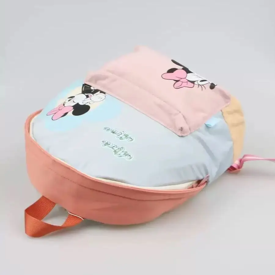 Minnie Mouse de dibujos animados de Disney, nueva mochila para niños, mochila escolar, bolso de hombro bonito para niñas y niños